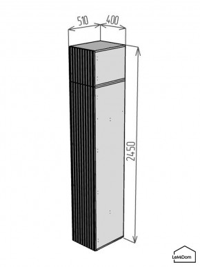 Шкаф с антресолью Linnea MHR-1POA-4 2450х400х510 (Белый-М 11.1.2) в Березниках - berezniki.mebel24.online | фото 2