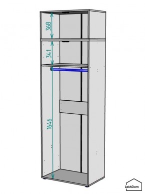 Шкаф с антресолью Linnea MHR-2A-1 2450х800х510 (Белый-М 11.1.2) в Березниках - berezniki.mebel24.online | фото 3