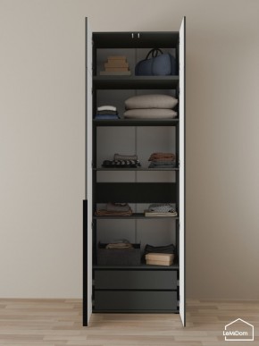 Шкаф с антресолью Linnea MHR-2A-3 2450х800х510 (Графит-М 11.1.25) в Березниках - berezniki.mebel24.online | фото 5