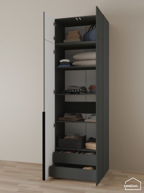 Шкаф с антресолью Linnea MHR-2A-3 2450х800х510 (Графит-М 11.1.25) в Березниках - berezniki.mebel24.online | фото 6