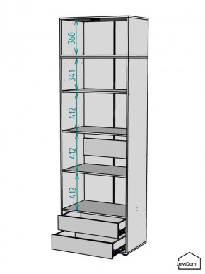 Шкаф с антресолью Linnea MHR-2A-4 2450х800х510 (Белый-М 11.1.2) в Березниках - berezniki.mebel24.online | фото 3