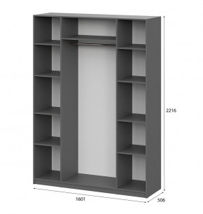 Шкаф ШК-5 (1600) Графит серый в Березниках - berezniki.mebel24.online | фото 5