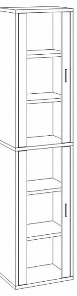 Шкаф-витрина Домино СУ(ш1в2)+2ФС в Березниках - berezniki.mebel24.online | фото 3
