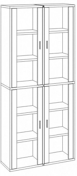 Шкаф-витрина Домино СУ(ш2в2)+4ФС в Березниках - berezniki.mebel24.online | фото 2