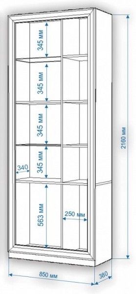 Шкаф-витрина Нобиле ШВтВ-ФСД-БЯН в Березниках - berezniki.mebel24.online | фото 3