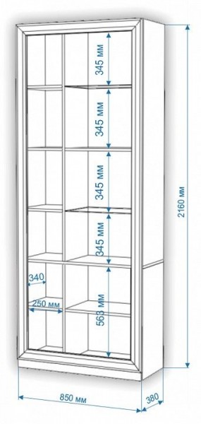 Шкаф-витрина Нобиле ШВтВ-ФСД-БЯН в Березниках - berezniki.mebel24.online | фото 3