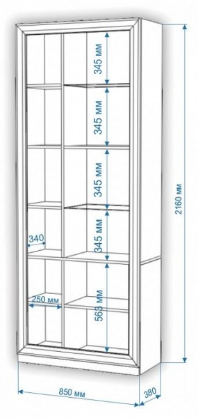 Шкаф-витрина Нобиле ШВтВ-ФСД-ФГК в Березниках - berezniki.mebel24.online | фото 3
