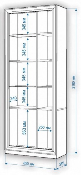 Шкаф-витрина Нобиле ШВтВ-ФСД-ФГК в Березниках - berezniki.mebel24.online | фото 3
