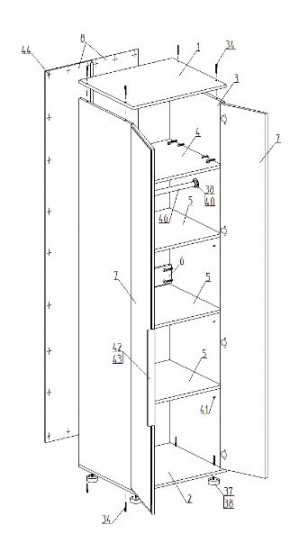 Спальный гарнитур "Лео" (модульный) в Березниках - berezniki.mebel24.online | фото 11