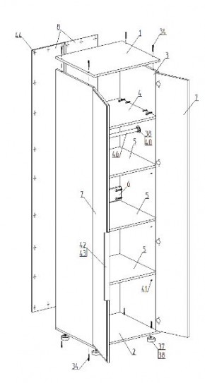 Спальный гарнитур "Лео" (модульный) в Березниках - berezniki.mebel24.online | фото 10