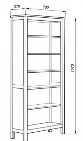 Стеллаж 00 Кантри, массив сосны, цвет белый в Березниках - berezniki.mebel24.online | фото 3