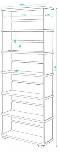 Стеллаж Домино СБ-25/6 в Березниках - berezniki.mebel24.online | фото 2