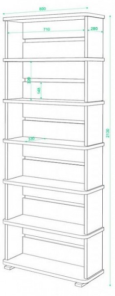 Стеллаж Домино СБ-25/6 в Березниках - berezniki.mebel24.online | фото 2