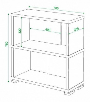 Стеллаж книжный Домино нельсон СБ-10_2 в Березниках - berezniki.mebel24.online | фото 4
