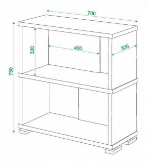 Стеллаж книжный Домино нельсон СБ-10_2 в Березниках - berezniki.mebel24.online | фото 3