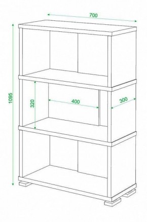 Стеллаж книжный Домино нельсон СБ-10_3 в Березниках - berezniki.mebel24.online | фото 3