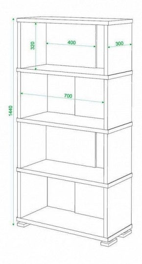 Стеллаж книжный Домино нельсон СБ-10_4 в Березниках - berezniki.mebel24.online | фото 2