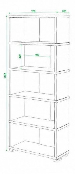 Стеллаж книжный Домино СБ-10_5 в Березниках - berezniki.mebel24.online | фото 3
