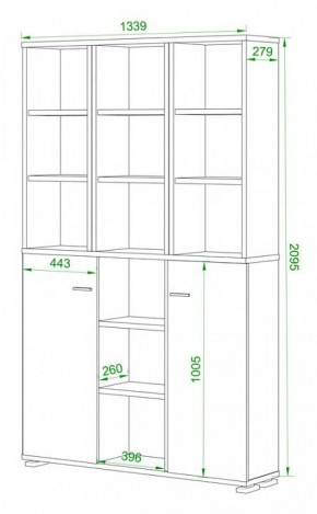 Стеллаж комбинированный Домино нельсон ПУ-40-6 в Березниках - berezniki.mebel24.online | фото 2