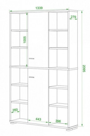 Стеллаж комбинированный Домино ПУ-40-2 в Березниках - berezniki.mebel24.online | фото 2