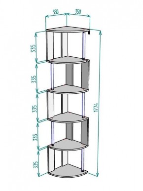 Стеллаж Maria S113-MA (Белый) в Березниках - berezniki.mebel24.online | фото 3