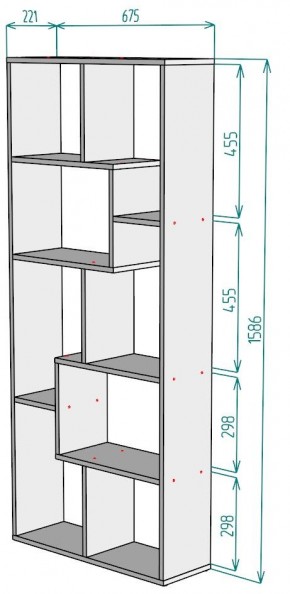 Стеллаж S8 1586х675х221 в Березниках - berezniki.mebel24.online | фото 2