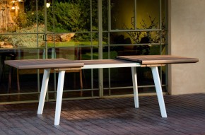 Стол Гармония раздвижной (Harmony Extendable) белый-капучино в Березниках - berezniki.mebel24.online | фото 3
