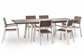 Стол Гармония раздвижной (Harmony Extendable) белый-капучино в Березниках - berezniki.mebel24.online | фото 6