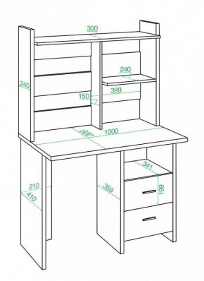 Стол компьютерный Домино Lite СКЛ-Прям100Р+НКЛ-100 в Березниках - berezniki.mebel24.online | фото 2