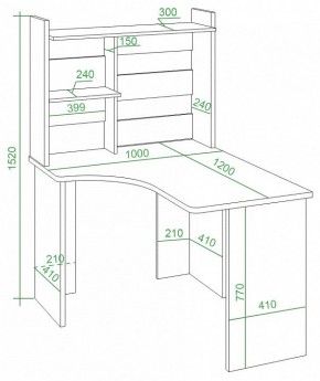 Стол компьютерный Домино Lite СКЛ-Угл120+НКЛ-100 в Березниках - berezniki.mebel24.online | фото 2