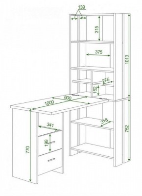 Стол компьютерный Домино Lite СТЛ-ОВ+С100Прям+ТЯЛ в Березниках - berezniki.mebel24.online | фото 2