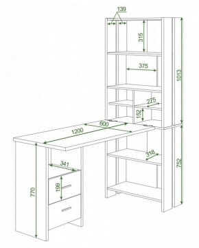 Стол компьютерный Домино Lite СТЛ-ОВ+С120Прям+ТЯЛ в Березниках - berezniki.mebel24.online | фото 2