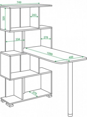 Стол компьютерный Домино нельсон СЛ-5-4СТ в Березниках - berezniki.mebel24.online | фото 2