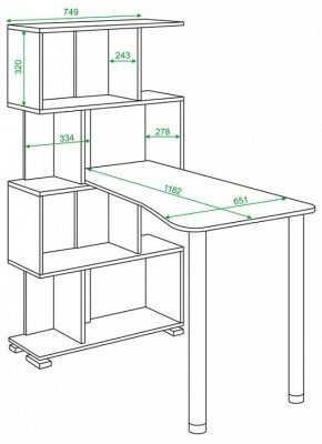 Стол компьютерный Домино СЛ-5-4СТ-2 в Березниках - berezniki.mebel24.online | фото 2