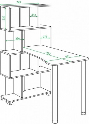Стол компьютерный Домино СЛ-5-4СТ-2+БД+БЯ в Березниках - berezniki.mebel24.online | фото 2