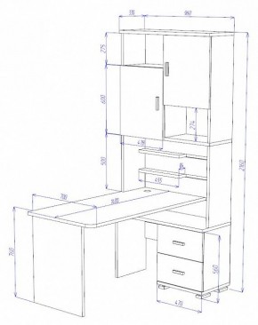 Стол компьютерный Домино СР-720/140 в Березниках - berezniki.mebel24.online | фото 2