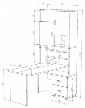 Стол компьютерный Домино СР-720/160 в Березниках - berezniki.mebel24.online | фото 2