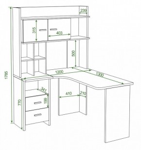 Стол компьютерный Нельсон Lite СКЛ-Угл130+НКЛХ-120 в Березниках - berezniki.mebel24.online | фото 2
