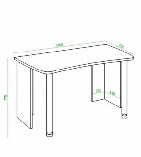 Стол офисный Домино Лайт СКЛ-Софт140 в Березниках - berezniki.mebel24.online | фото 3