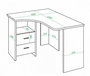 Стол письменный Домино Lite СКЛ-Угл 120 в Березниках - berezniki.mebel24.online | фото 2