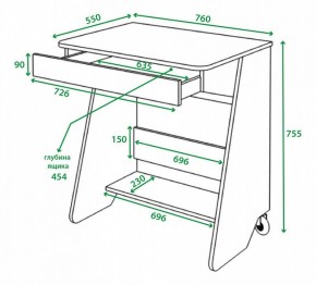 Стол письменный Домино СК-7 в Березниках - berezniki.mebel24.online | фото 3