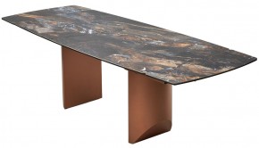 Стол ПУАНТО 200 TITANIUM LAWA NERO, керамика / МЕДЬ каркас М-City в Березниках - berezniki.mebel24.online | фото 13