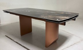Стол ПУАНТО 200 TITANIUM LAWA NERO, керамика / МЕДЬ каркас М-City в Березниках - berezniki.mebel24.online | фото 3