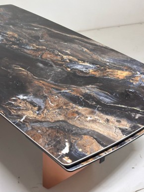 Стол ПУАНТО 200 TITANIUM LAWA NERO, керамика / МЕДЬ каркас М-City в Березниках - berezniki.mebel24.online | фото 6
