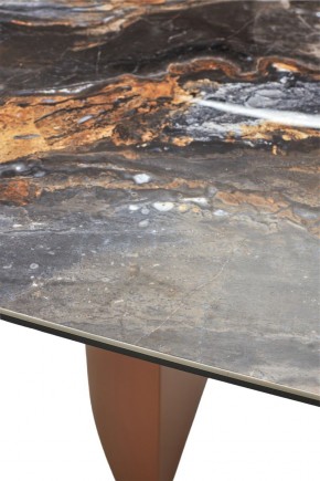Стол ПУАНТО 200 TITANIUM LAWA NERO, керамика / МЕДЬ каркас М-City в Березниках - berezniki.mebel24.online | фото 7