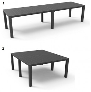 Стол раскладной Джули (Julie Double table 2 configurations) Графит в Березниках - berezniki.mebel24.online | фото 1