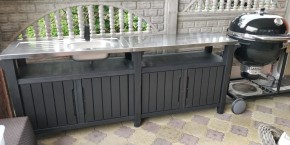 Столик для барбекю 415 Л (Unity Chef 415 L) графит в Березниках - berezniki.mebel24.online | фото 1