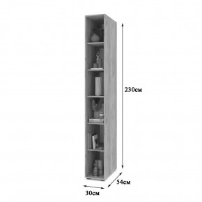 СТОУН С10 Пенал-стеллаж (дуб серый) в Березниках - berezniki.mebel24.online | фото 2