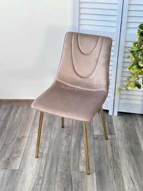 Стул ELLI BLUVEL-40 Бежевый, велюр / золотой каркас М-City в Березниках - berezniki.mebel24.online | фото 3