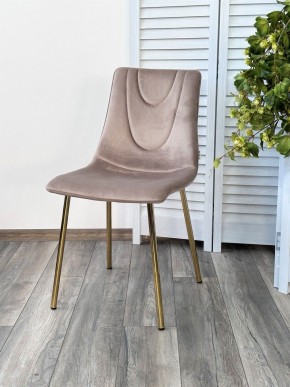 Стул ELLI BLUVEL-40 Бежевый, велюр / золотой каркас М-City в Березниках - berezniki.mebel24.online | фото 4
